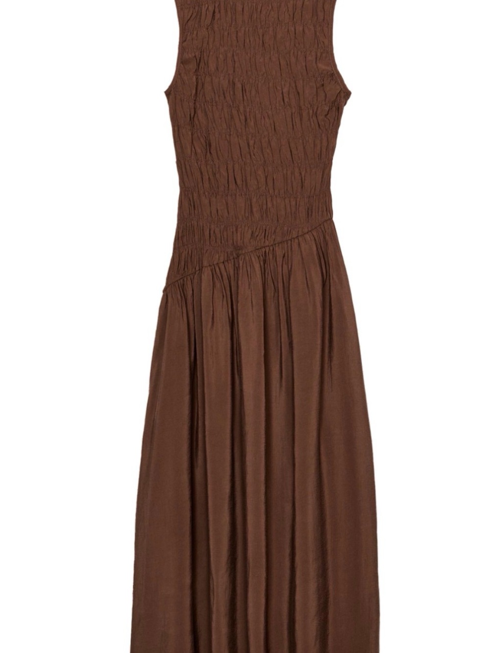 Zara Brown Sleeveless Midi Dress - Picture 3 of 8